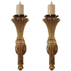 Pair of Gregorius Pineo Leaf Sconces