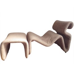 Jan Ekselius for Crassevig Chair and Footstool