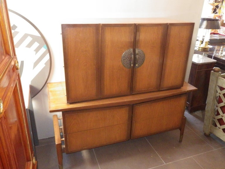 Mid-Century Modern Tall Dresser by Bert England for Johnson Furniture Co. For Sale