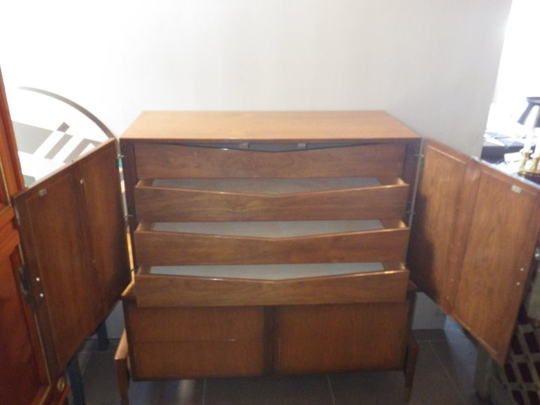 Tall Dresser by Bert England for Johnson Furniture Co. In Good Condition For Sale In Los Angeles, CA