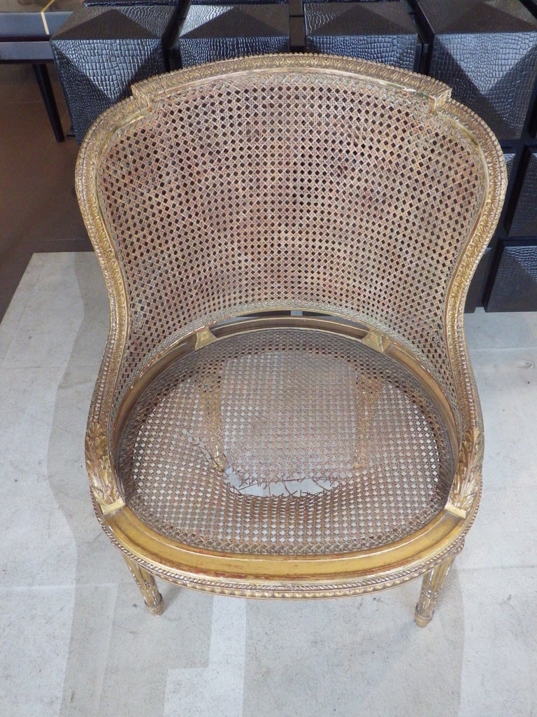 Louis XVI period Chair In Distressed Condition For Sale In Los Angeles, CA