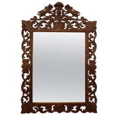 Hand Carved 19th Century Mirror 9