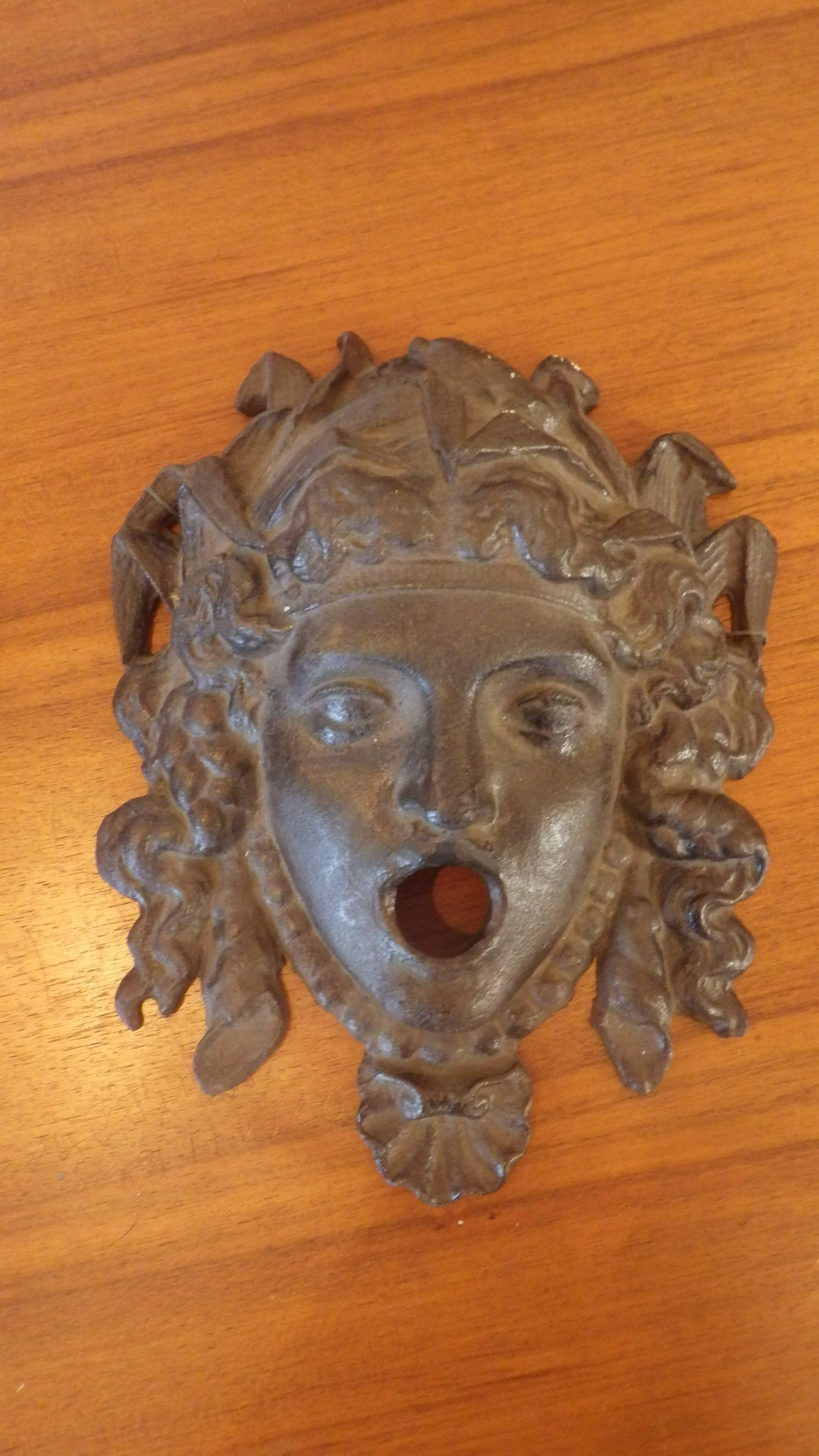 Pair of Cast Iron Fountain Medusas