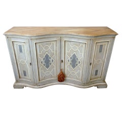 French Regency Painted Serpentine Sideboard