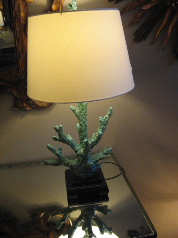Pair of Faux Coral Lamps Made of Coroset 1