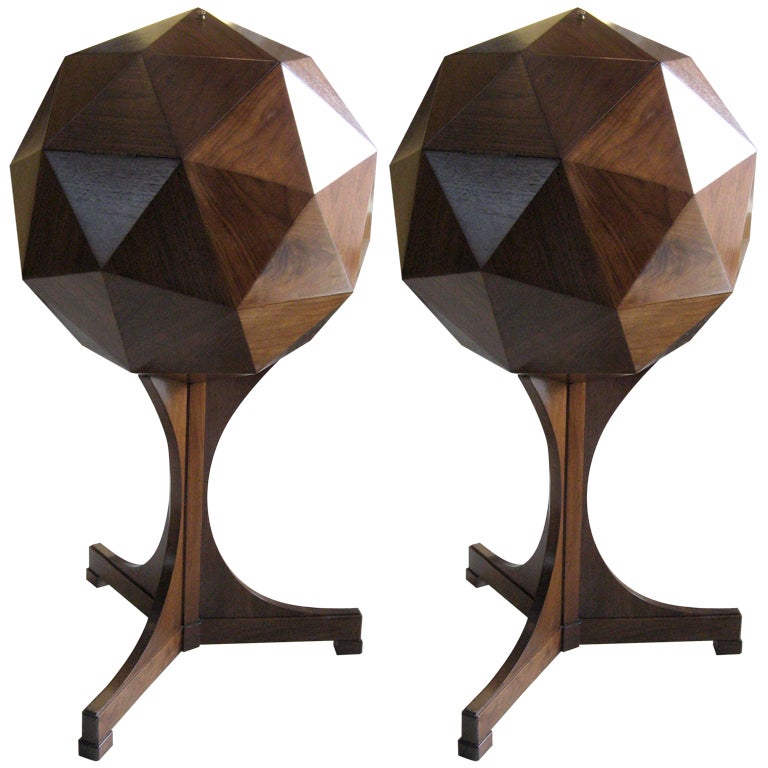 Pair Art Deco Style Bar "Globes"