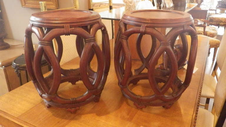 Pair of John Stuart Stools In Excellent Condition In Los Angeles, CA
