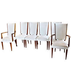 Set of 6 Pierre Patout Dining Chairs