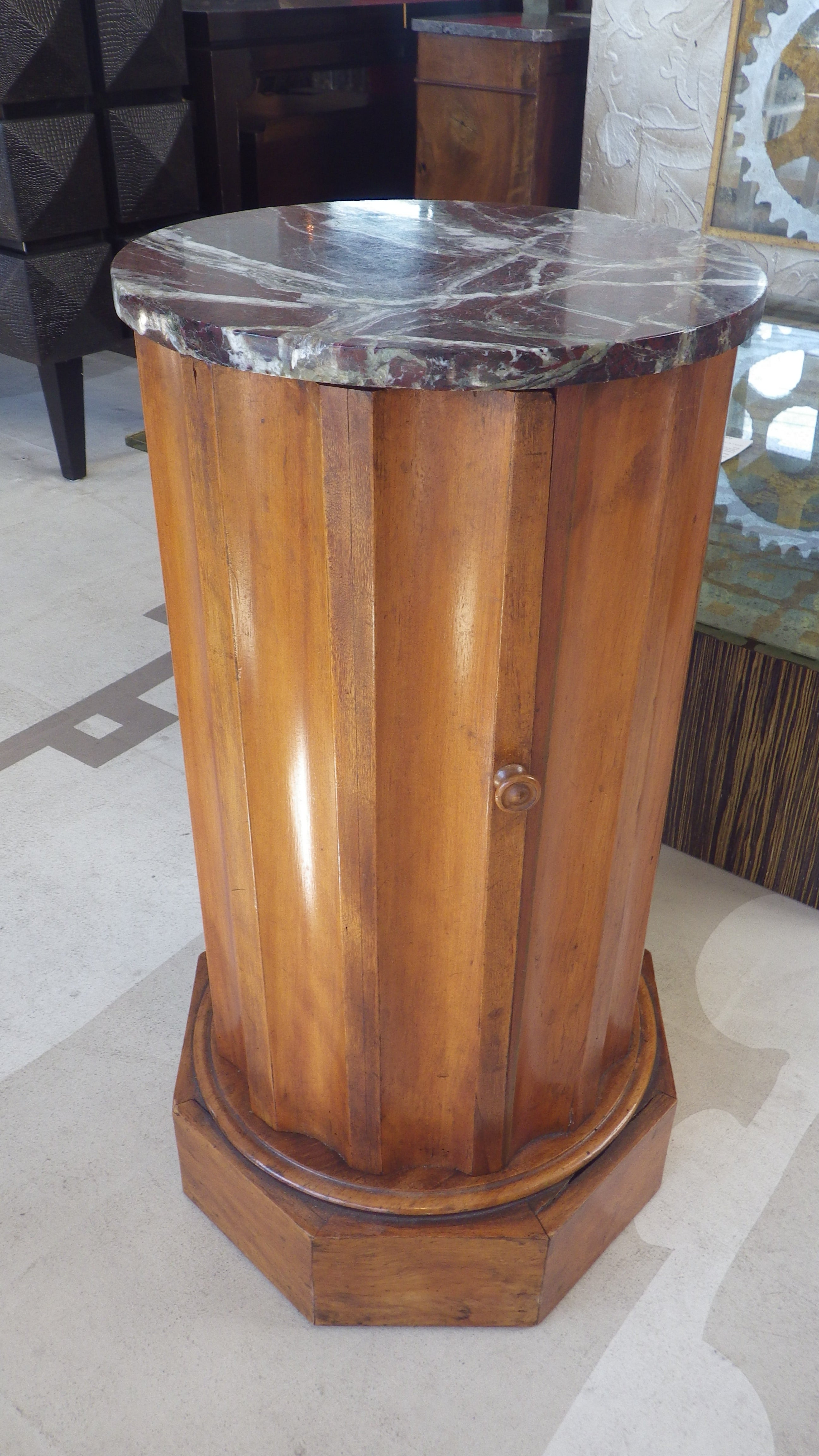 Pedestal Base with Marble Top