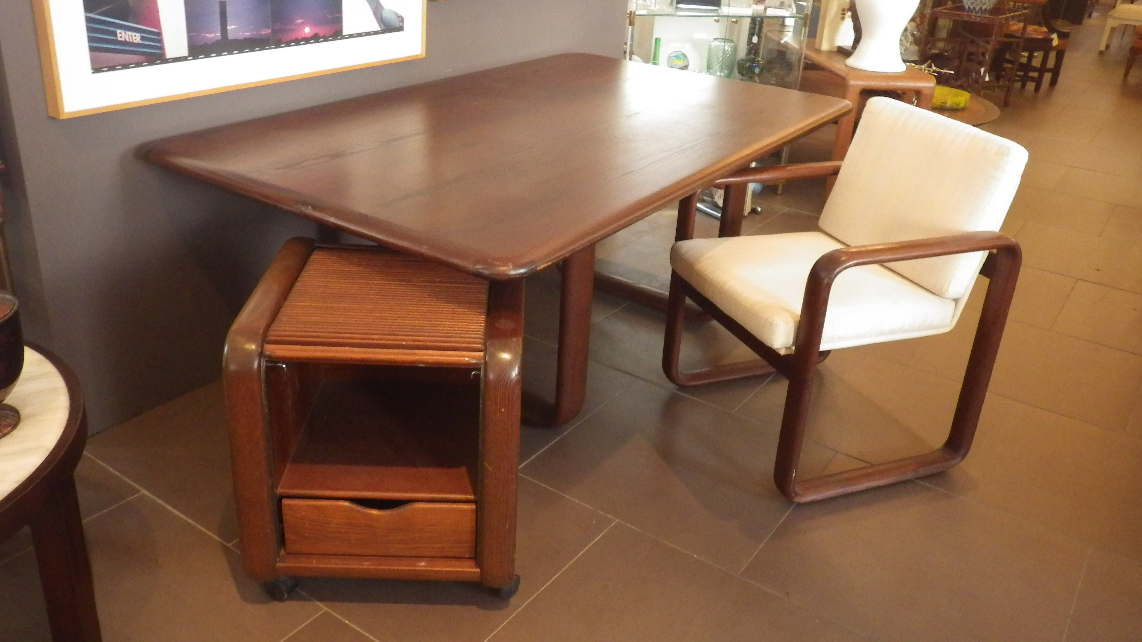 Rosenthal Desk, Chair, and File Cabinet For Sale