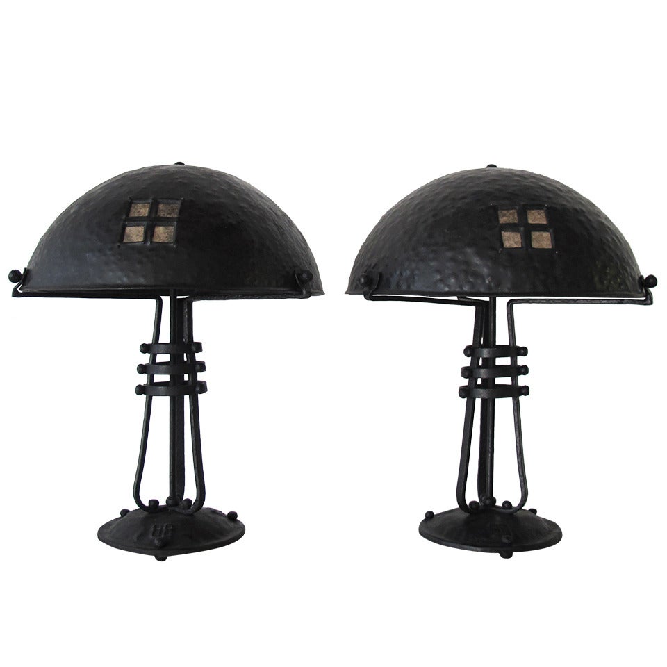 Pair of Arts & Crafts Style Table Lamps