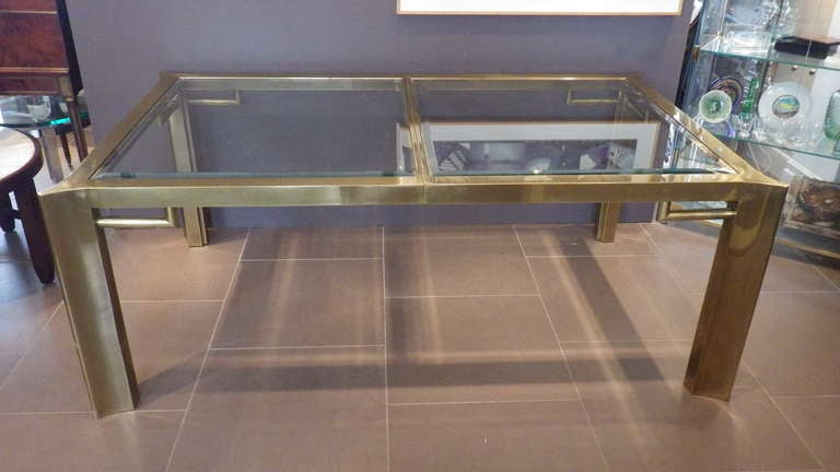 Mastercraft Table With Glass Top In Good Condition For Sale In Los Angeles, CA