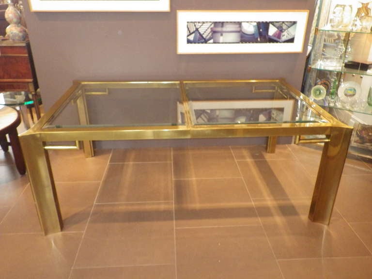 Mid-20th Century Mastercraft Table With Glass Top For Sale