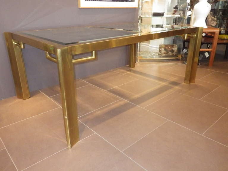 Mastercraft Table With Glass Top For Sale 1