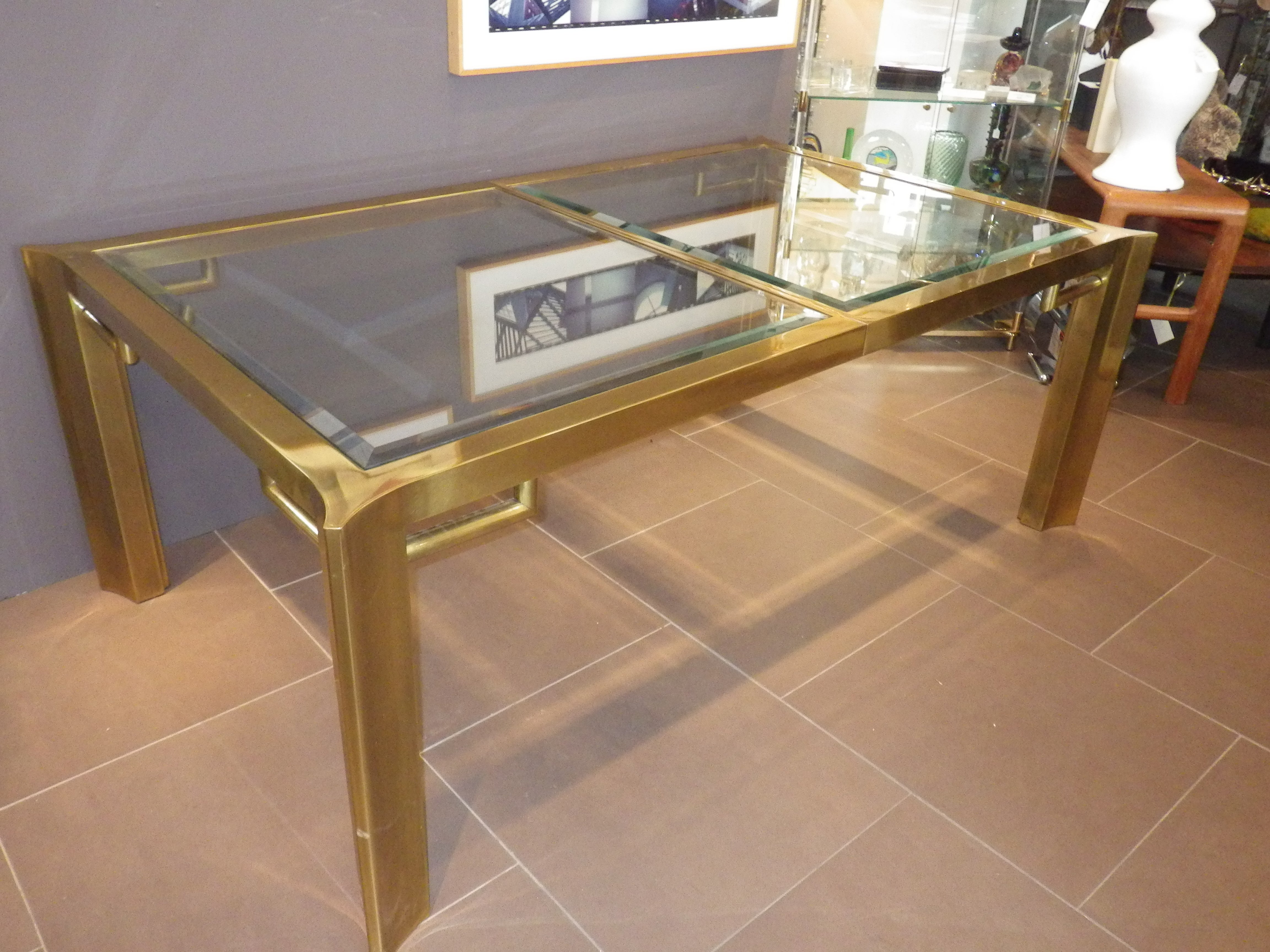 Mastercraft Table With Glass Top For Sale
