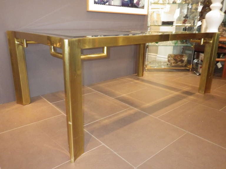 Mid-Century Modern Mastercraft Table With Glass Top For Sale