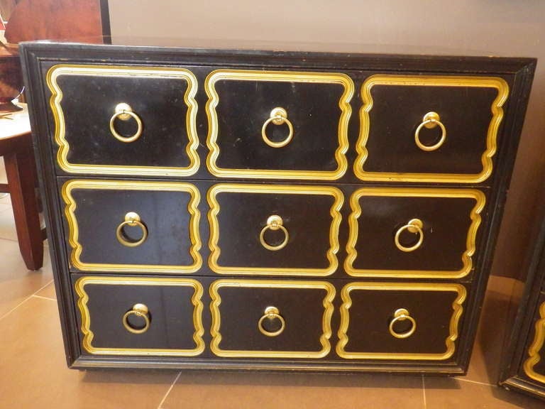 Pair of Dorothy Draper Chests In Fair Condition In Los Angeles, CA