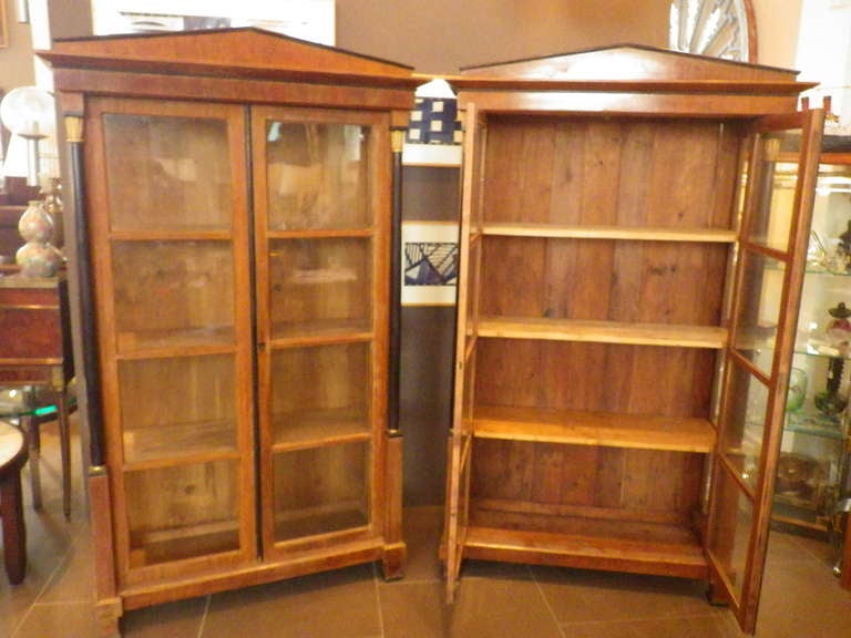 Pair of Biedermeier Armoires For Sale 1