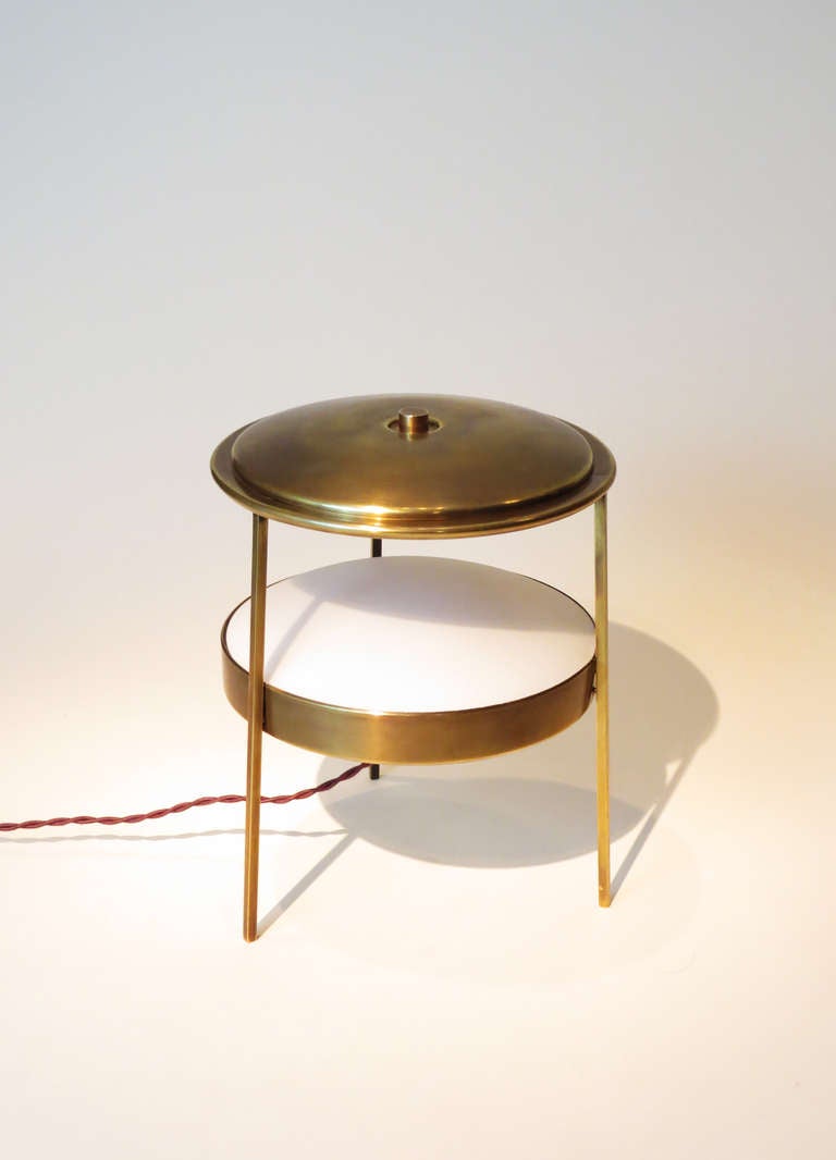 Mid-20th Century Stilnovo Small Brass Table Lamp