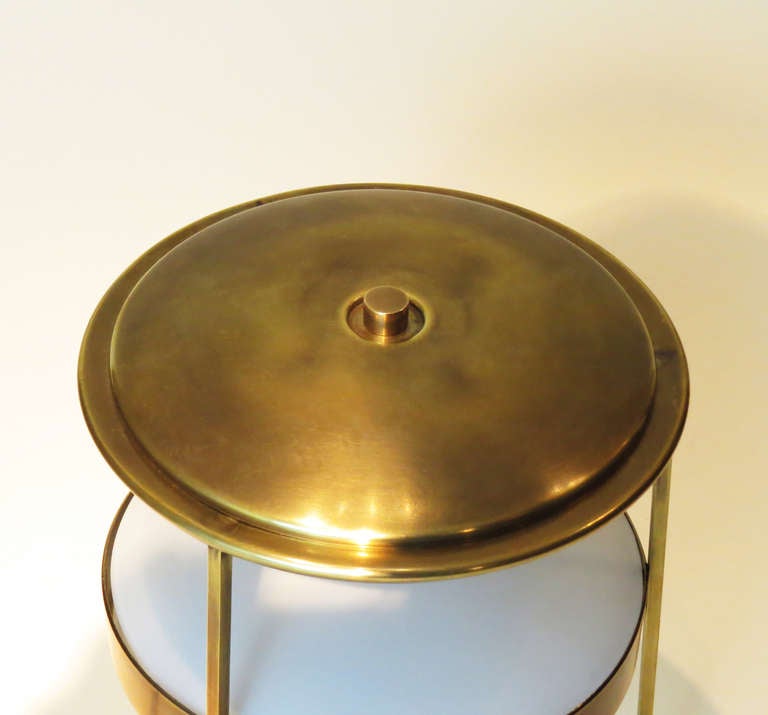 Mid-Century Modern Stilnovo Small Brass Table Lamp