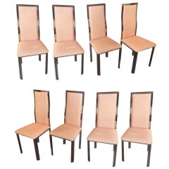 Set of Pink/Chrome Chairs