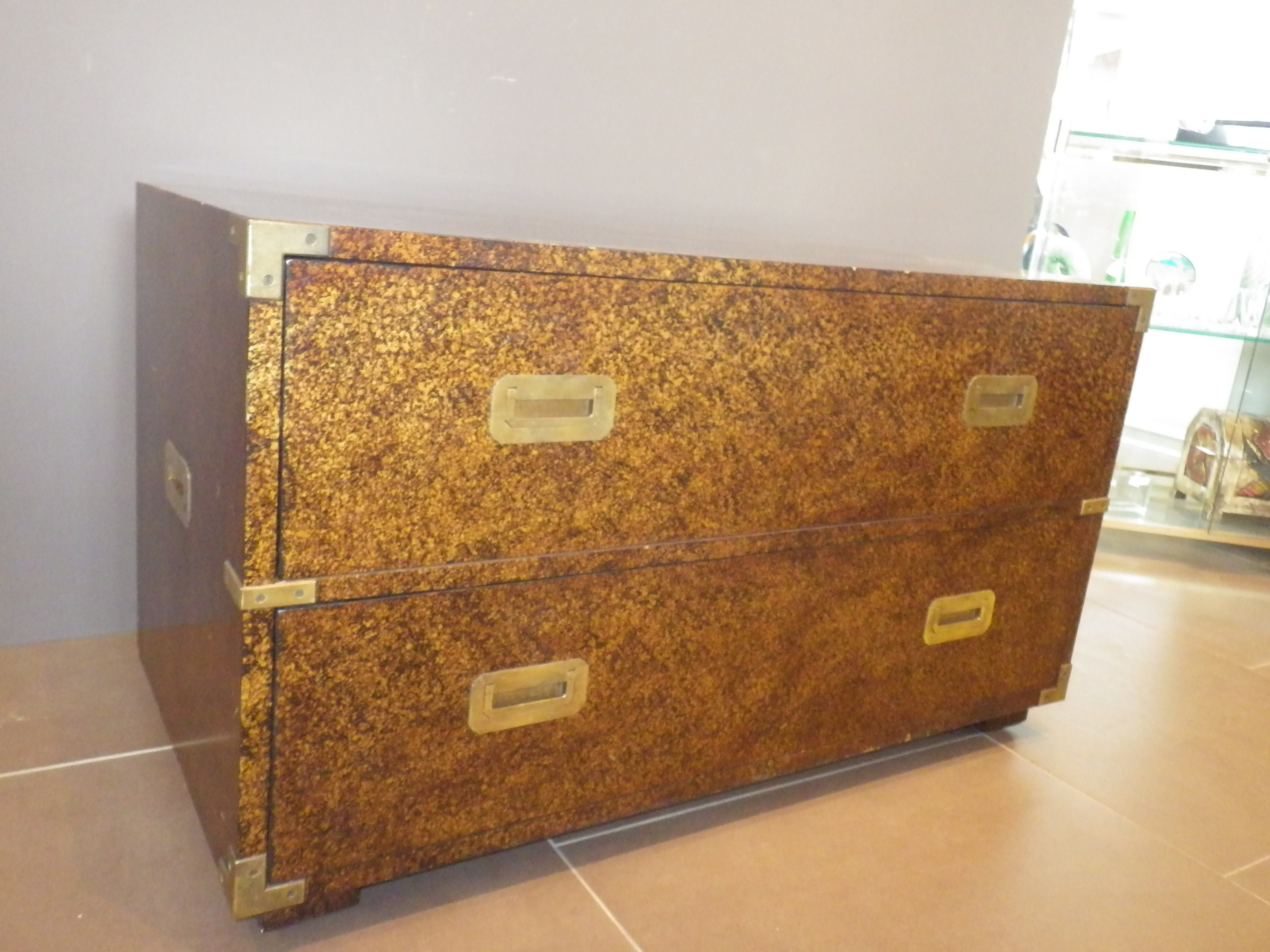Small Campaign Chest by Henredon For Sale