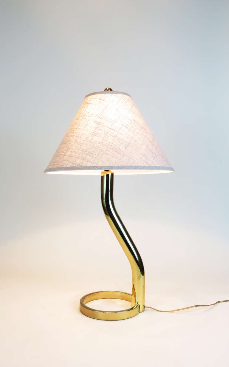 Mid-Century Modern 1970's Brass Table Lamp