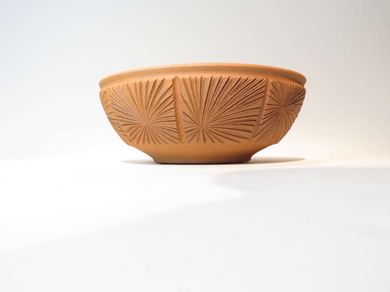 20th Century Hand-Crafted Earthenware Bowl by Robert Maxwell