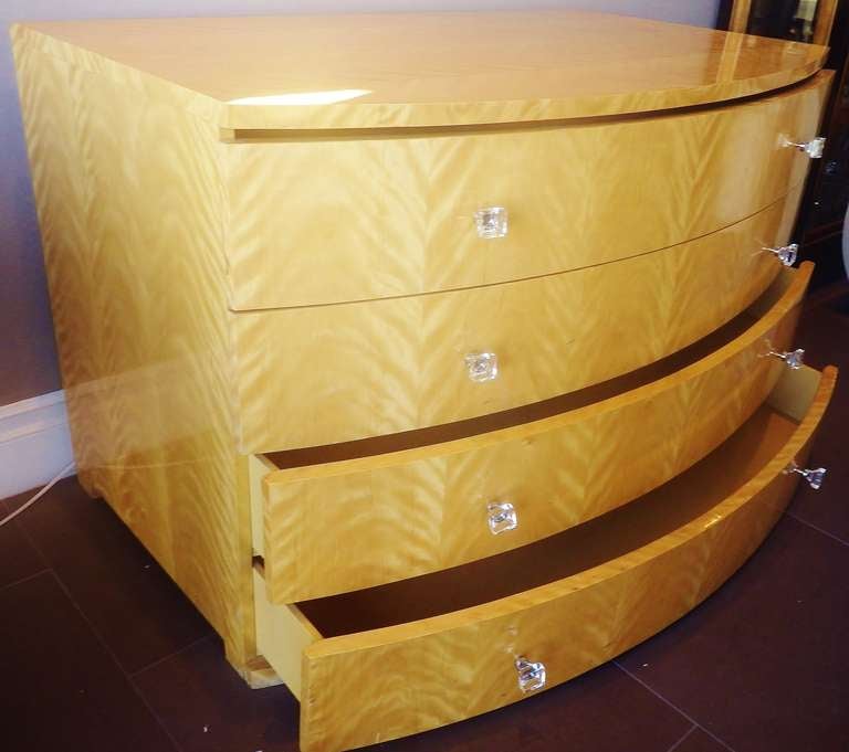1970s Blonde Flame Maple Dresser 2