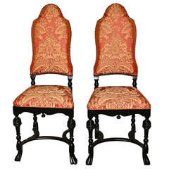 Pair of Jacobean Revival Side Chairs
