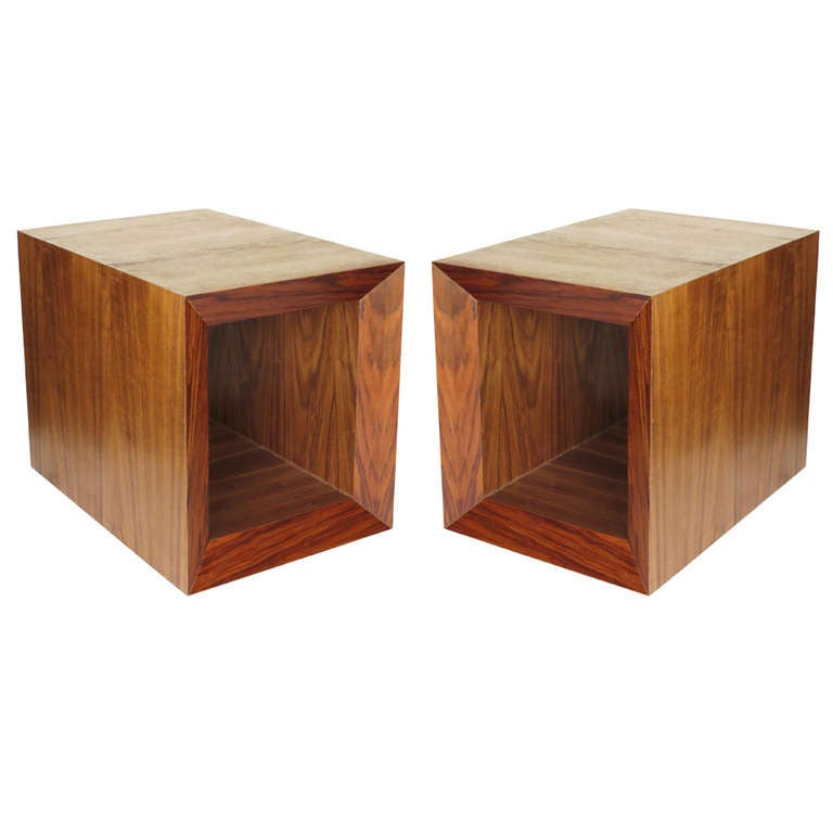 Pair of Cubic Side Tables