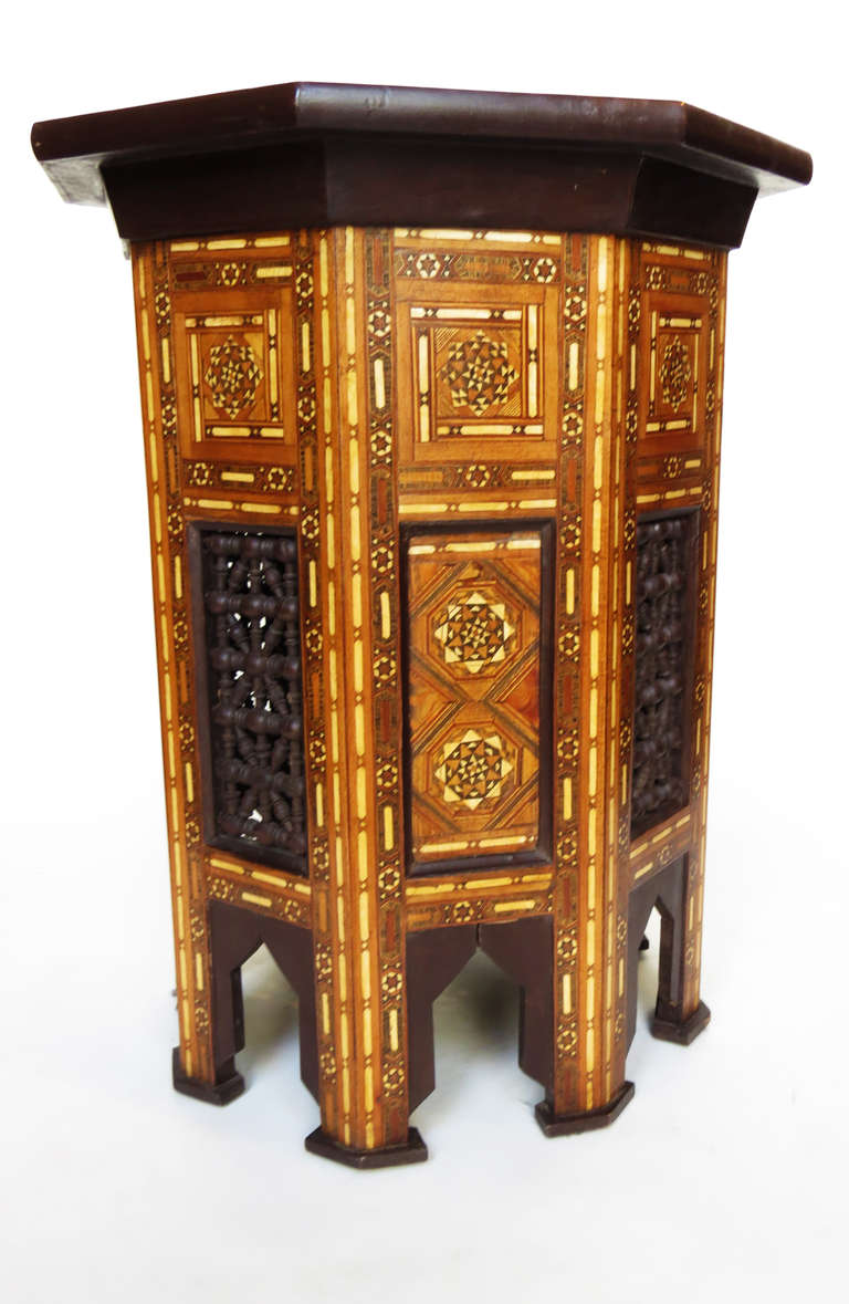 19th Century Pair of Inlaid Syrian Side Tables
