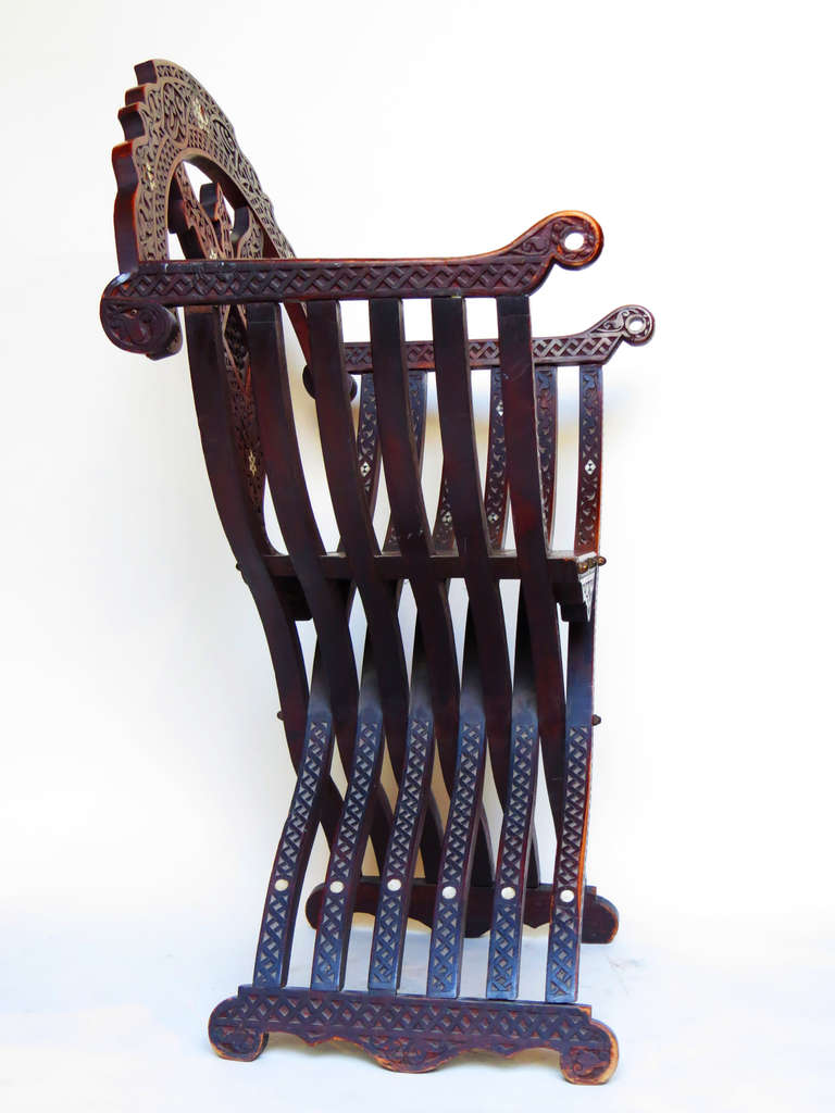 Hand-Carved Syrian Armchair 1