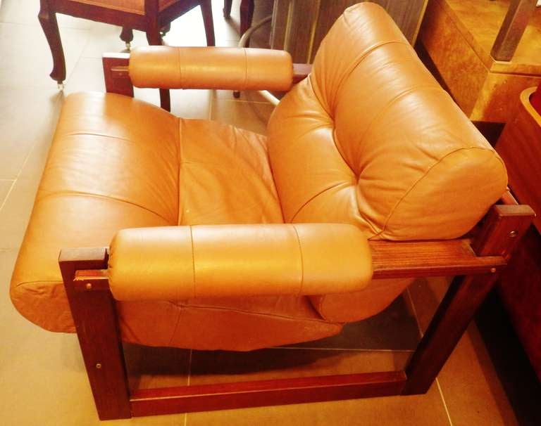 1970s Leather Chair In Excellent Condition In Los Angeles, CA
