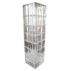 Vintage Signed Dresden Tall Square Vase