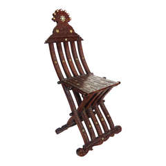 Antique Carved Syrian Child's Chair