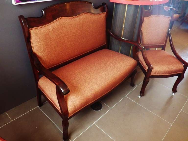 Louis Phillipe Style Chairs and Bench at 1stdibs