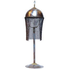 Costume Medieval Helmet Candle Holder