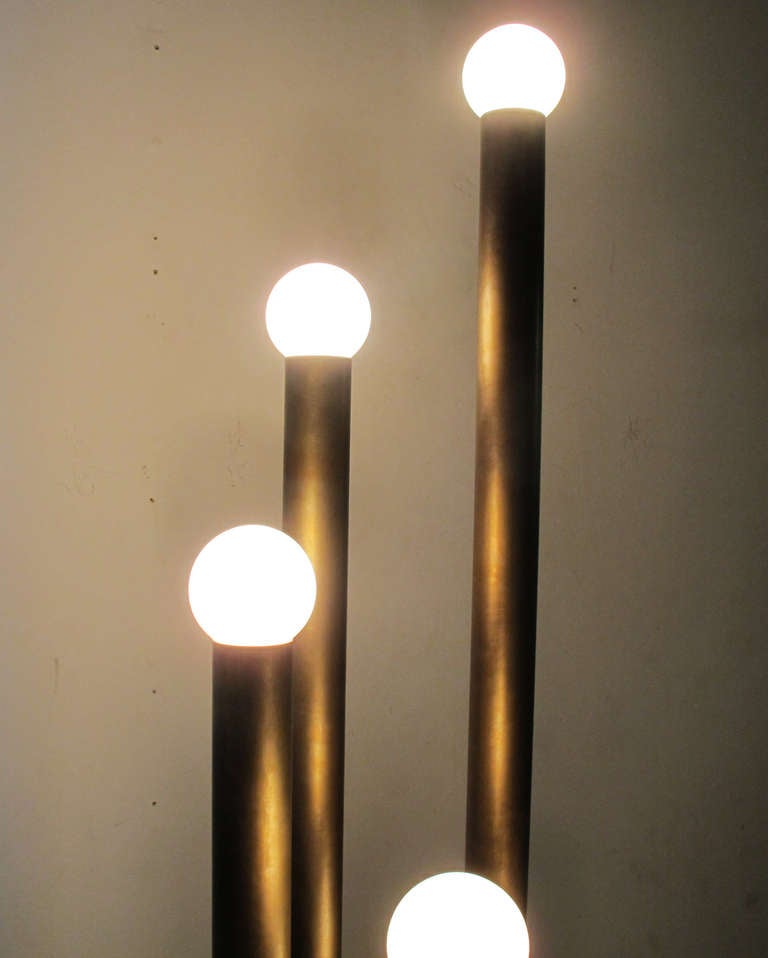 Mid-Century Modern Lightolier 5-Cylinder Floor Lamp