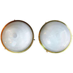 Pair of Brass Sergio Mazza "Sigma" Sconces for Artemide