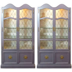 Pair of Hollywood Regency Vitrines by Baker