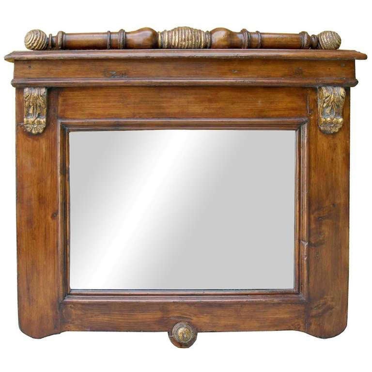 Pair of English Carved Pine & Parcel Gilt Mirrors, Assembled from 19th C. Parts & Later Elements.
