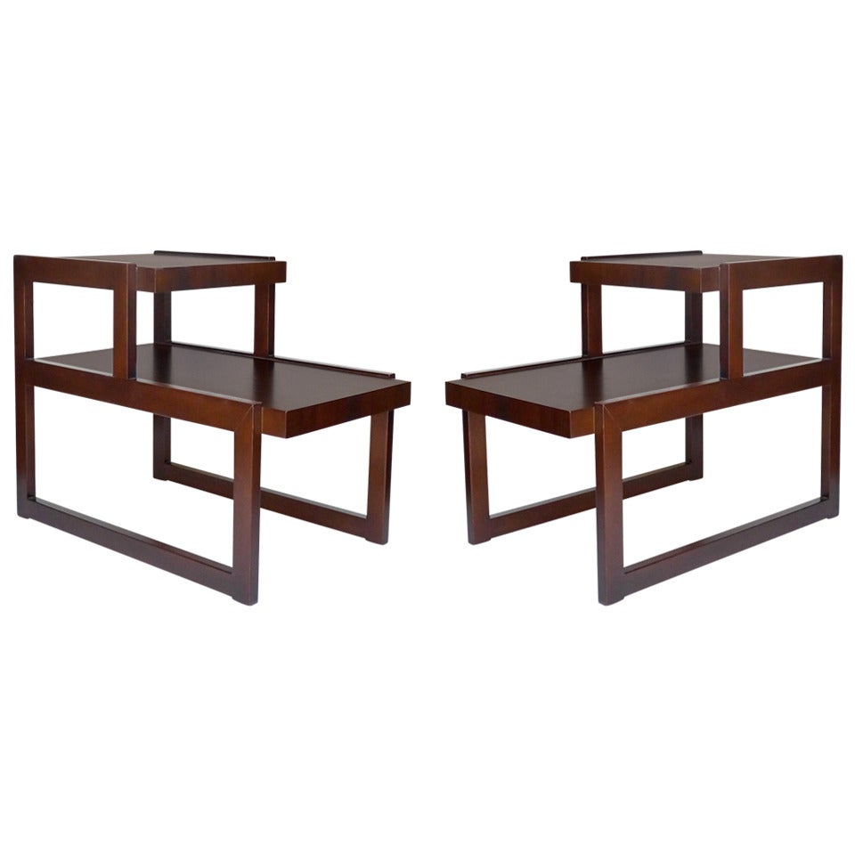 Pair of "Step" Side Tables by Paul Laszlo for Brown Saltman