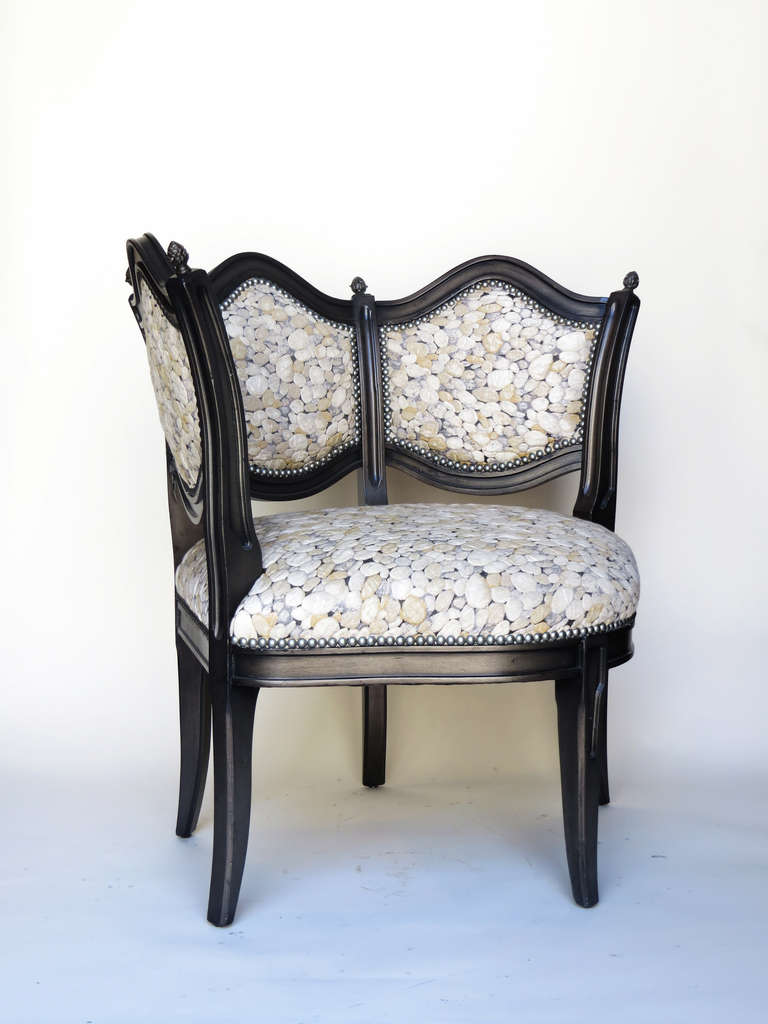 American Pair of Hollywood Regency Side Chairs Attributed to Baker
