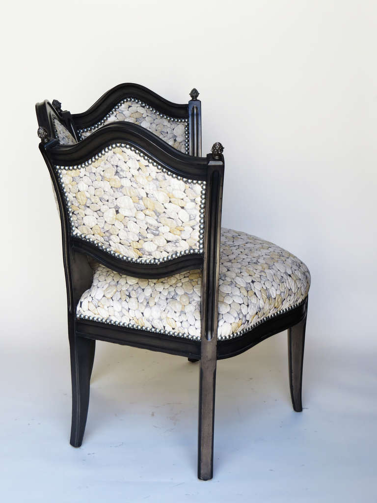 Late 20th Century Pair of Hollywood Regency Side Chairs Attributed to Baker