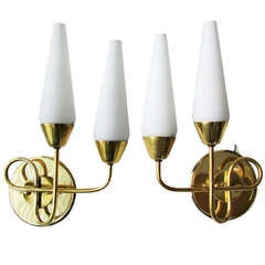 Italian Double Cone Shade Sconces