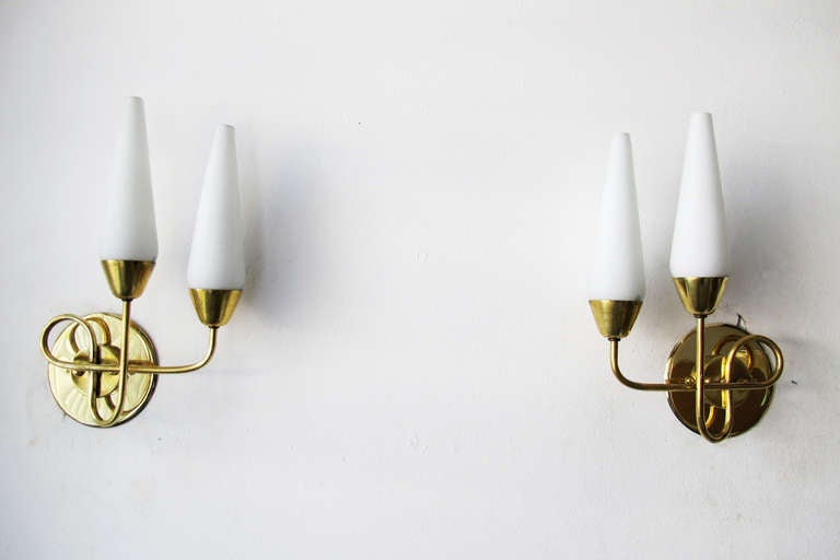 Italian Double Cone Shade Sconces