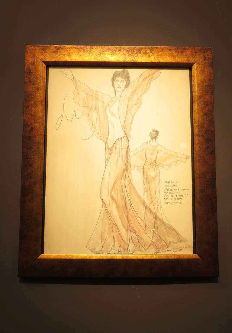 American Original Theodora van Runkle Costume Sketch of Lily Tomlin