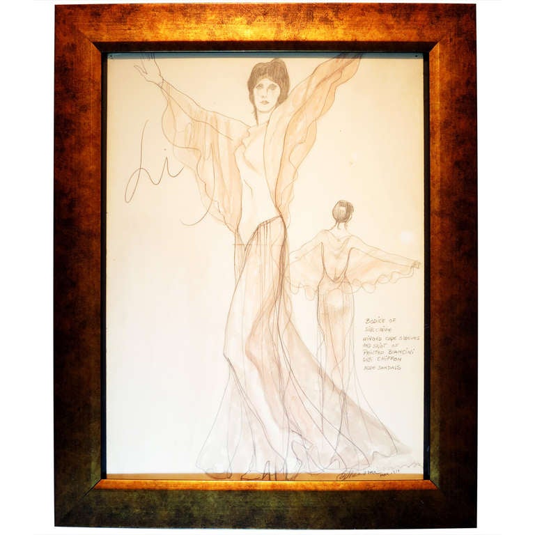 Original Theodora van Runkle Costume Sketch of Lily Tomlin at 1stDibs