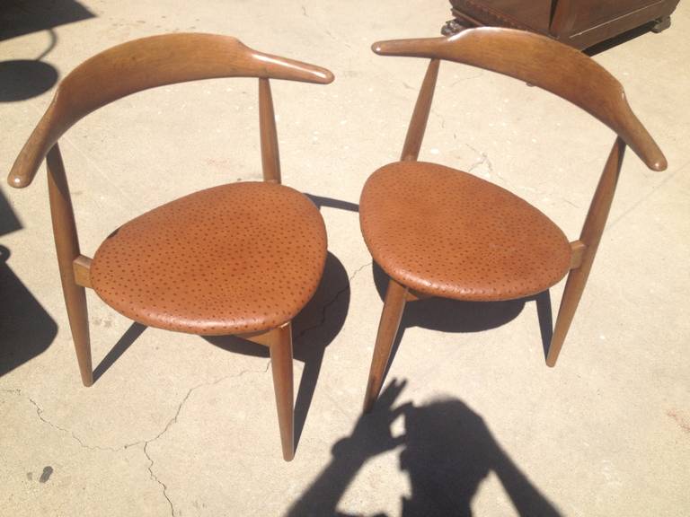 Mid-Century Modern Pair of Fritz Hansen Chairs
